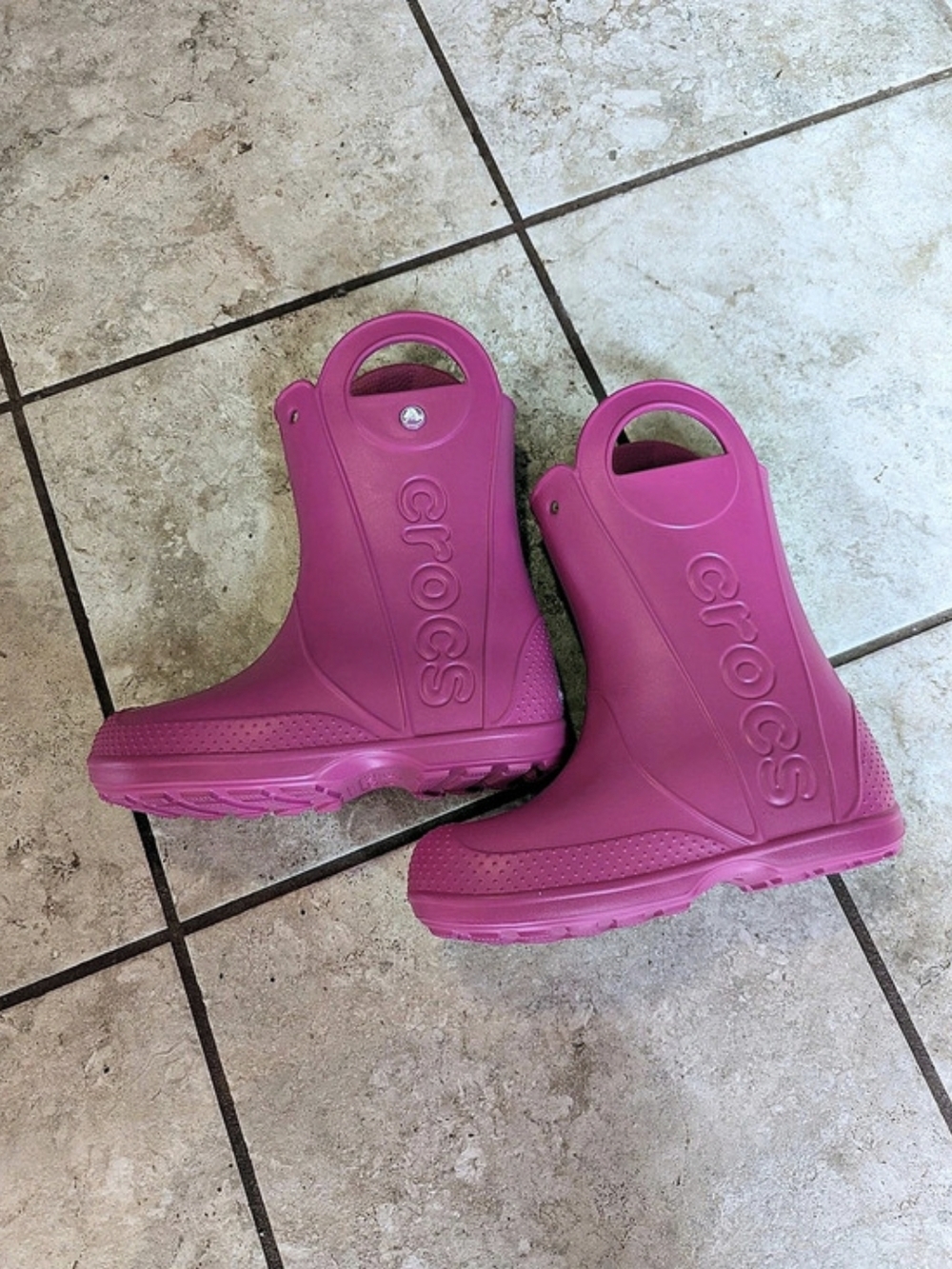 Crocs Kids Handle It Rain Boot Pink US 3 (Little Kids)